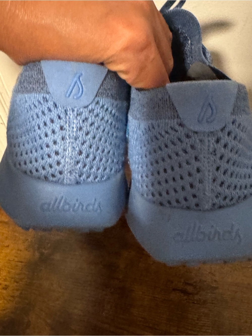 Allbirds Comfortable Knit Lace-Up Sneakers in Light Blue Size 10 - Picture 5 of 5